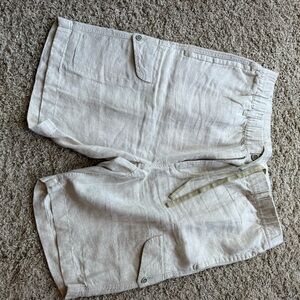 Caribbean Beige Linen Shorts